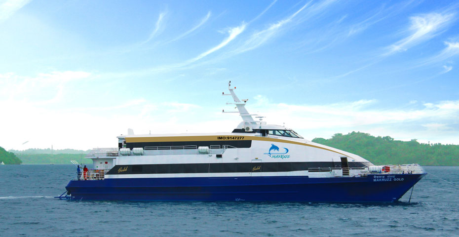 Calm island waters good for island hopping by ferry